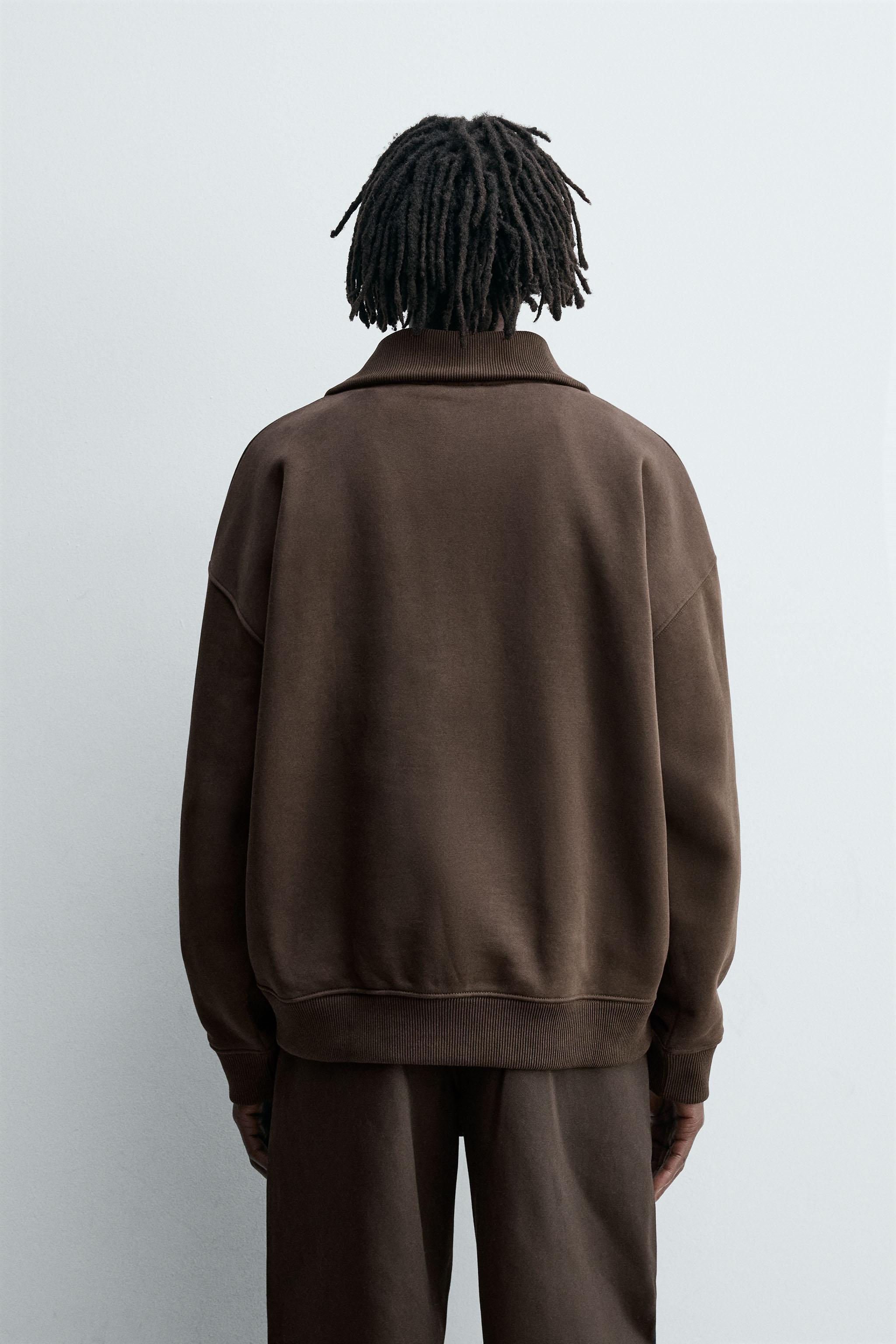 SWEAT COL ZIPPÉ CÔTELÉ